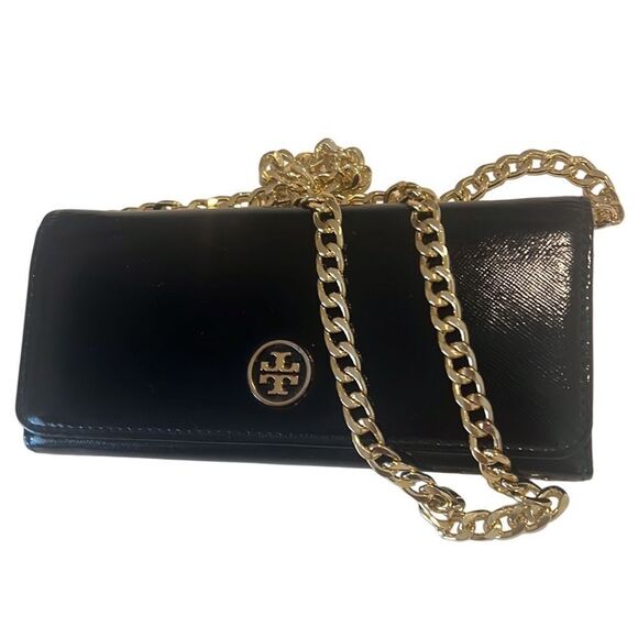 Tory Burch Black Leather Long Continental Evelope Wallet - Picture 3 of 14